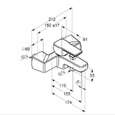 KLUDI "Q-BEO" Wannenfüll- und Brausearmatur (chrom)